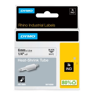 DYMO RhinoPRO Heat shrink tubes ruban d'étiquette D1 | JDB-Info