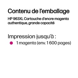 HP 963XL Cartouche d'encre magenta authentique, grande capa | JDB-Info