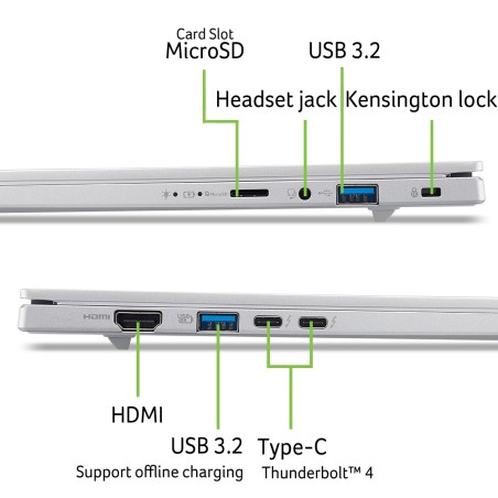 Acer Aspire 14 AI A14-53M-55R7 Copilot+ PC Intel Core Ultra | JDB-Info