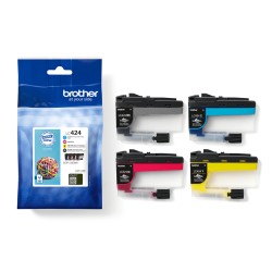Brother LC424VAL - Pack de 4 cartouches d'encre transparent | JDB-Info