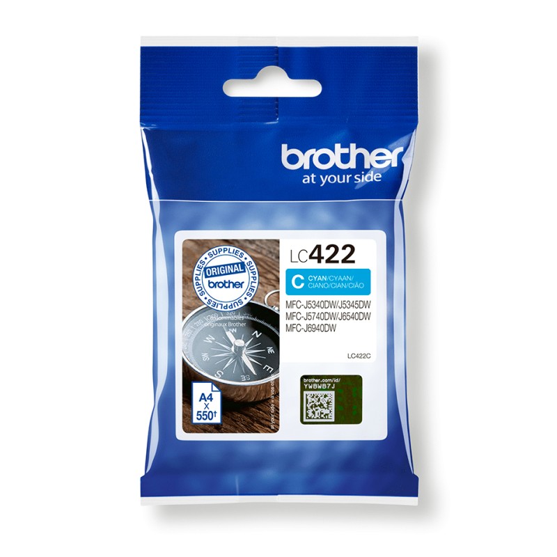 Brother LC422C Cartouche d'encre originale - Cyan | JDB-Info