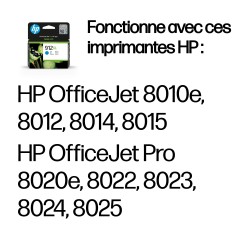 HP 912XL Cartouche d'encre cyan authentique, grande capacit | JDB-Info