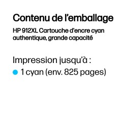 HP 912XL Cartouche d'encre cyan authentique, grande capacit | JDB-Info
