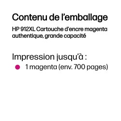 HP 912XL Cartouche d'encre magenta authentique, grande capa | JDB-Info