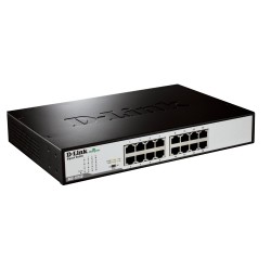 D-Link DGS-1016D/E commutateur réseau Non-géré Noir, Métall | JDB-Info