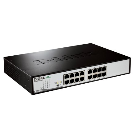D-Link DGS-1016D/E commutateur réseau Non-géré Noir, Métall | JDB-Info