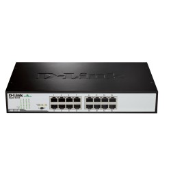 D-Link DGS-1016D/E commutateur réseau Non-géré Noir, Métall | JDB-Info