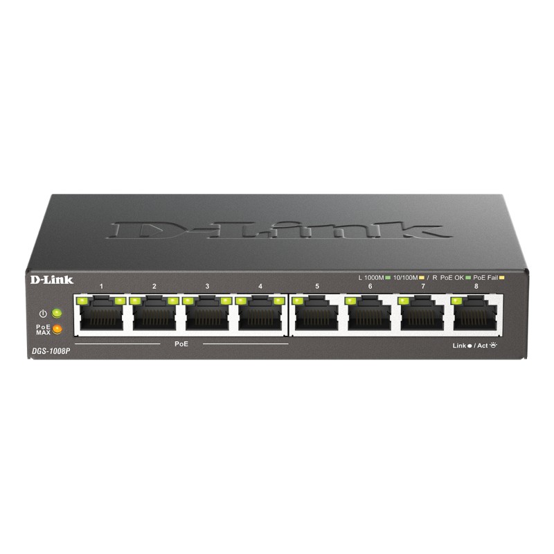 D-Link DGS-1008P/E commutateur réseau Non-géré L2 Gigabit E | JDB-Info
