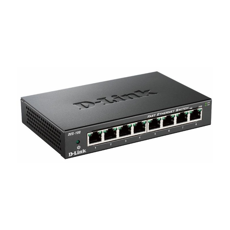 D-Link DES-108 Noir | JDB-Info