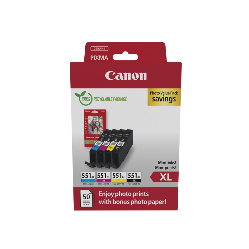 Canon 6443B008 cartouche d'encre 4 pièce(s) Original Rendem | JDB-Info