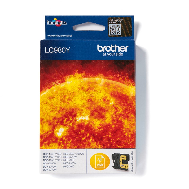Brother LC980Y - Cartouche d'encre originale – Jaune | JDB-Info
