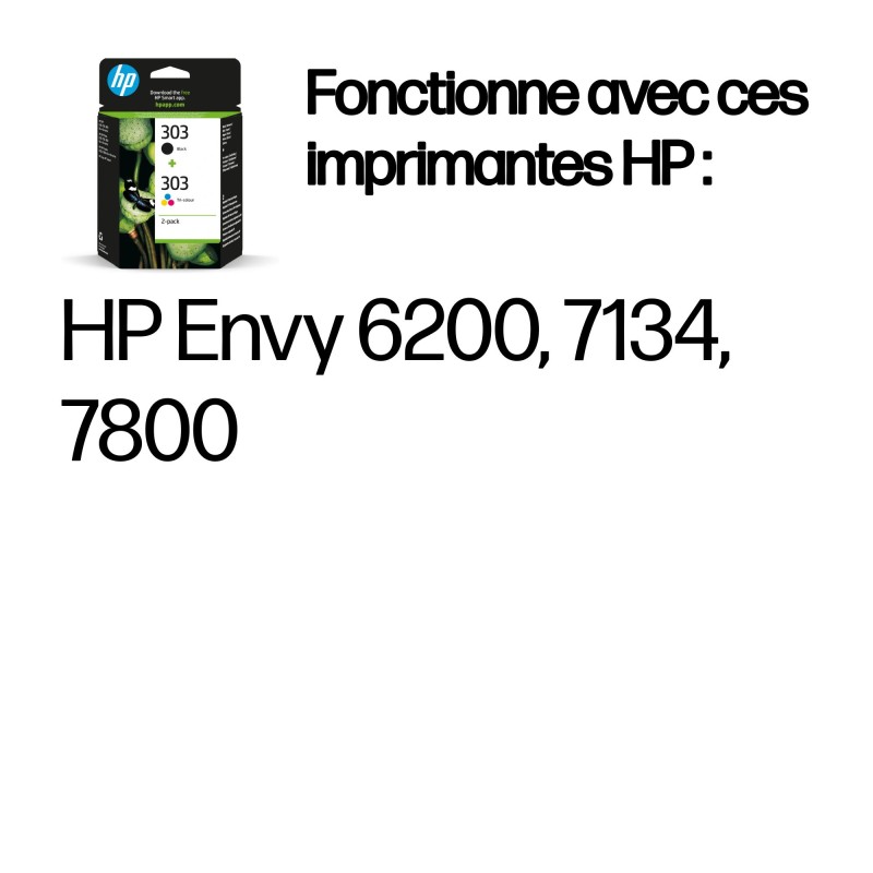 HP Pack de 2 cartouches authentiques d'encre noire/trois co | JDB-Info