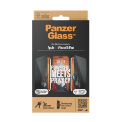 PanzerGlass ® Privacy Screen Protector iPhone 15 Plus | Ult | JDB-Info