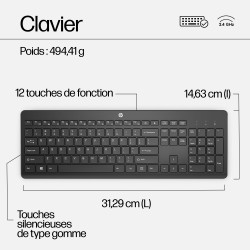 HP 230 Wireless Mouse and Keyboard Combo clavier Souris inc | JDB-Info