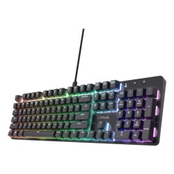Trust GXT 871 Zora clavier Gaming USB AZERTY Belge Noir | JDB-Info