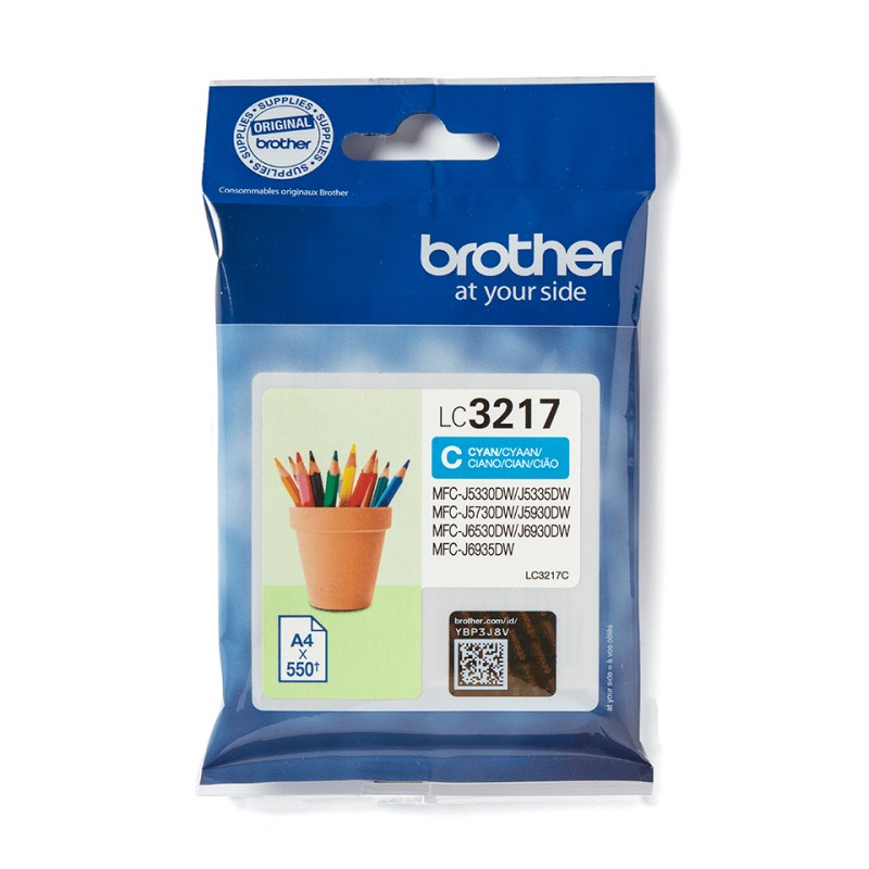 Brother LC3217C - Cartouche d'encre originale – Cyan | JDB-Info