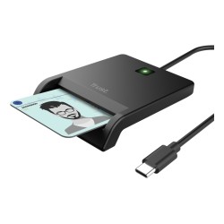 Trust 26253 lecteur de cartes à puce Intérieure USB Type-C | JDB-Info