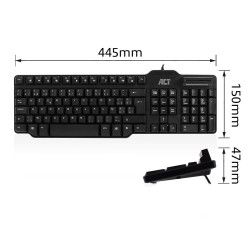 ACT AC5475 clavier Bureau USB AZERTY Belge Noir | JDB-Info