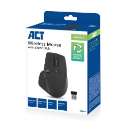 ACT Souris sans fil 2400 DPI avec clic silencieux, écologiq | JDB-Info