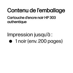HP Cartouche d’encre noir 303 authentique | JDB-Info