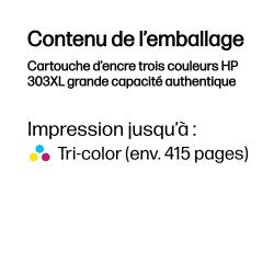 HP Cartouche d’encre trois couleurs 303XL grande capacité a | JDB-Info