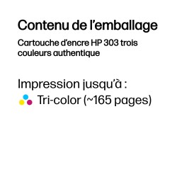 HP Cartouche d’encre 303 trois couleurs authentique | JDB-Info