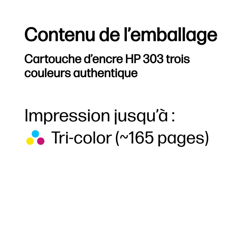 HP Cartouche d’encre 303 trois couleurs authentique | JDB-Info