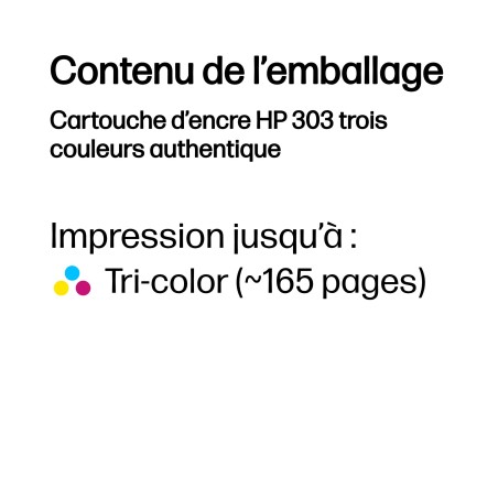 HP Cartouche d’encre 303 trois couleurs authentique | JDB-Info