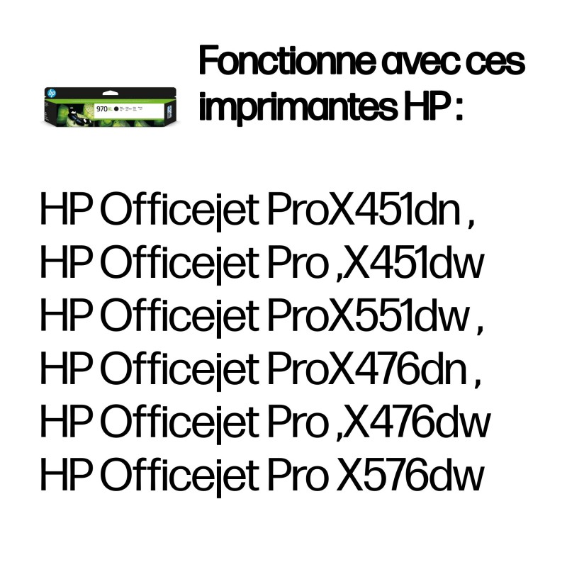 HP 970XL cartouche d'encre noir grande capacité authentique | JDB-Info