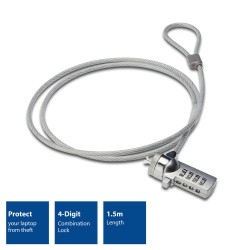ACT AC9015 câble antivol Argent 1,5 m | JDB-Info