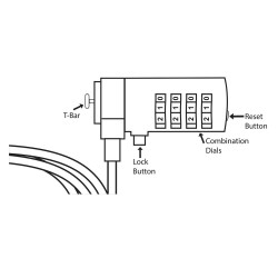 ACT AC9015 câble antivol Argent 1,5 m | JDB-Info