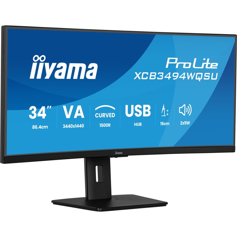 iiyama ProLite XCB3494WQSU-B1 écran plat de PC 86,4 cm (34" | JDB-Info