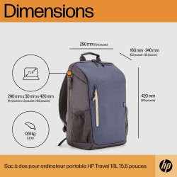 HP Sac à dos pour ordinateur portable 15,6 pouces Travel 18 | JDB-Info