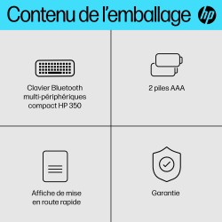 HP 350 Compact Multi-Device Bluetooth Keyboard clavier Mais | JDB-Info