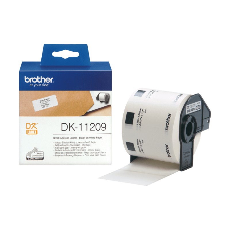 Brother DK-11209 ruban d'étiquette Noir sur blanc | JDB-Info