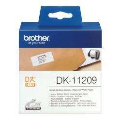Brother DK-11209 ruban d'étiquette Noir sur blanc | JDB-Info