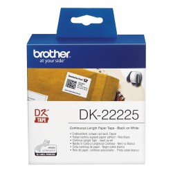 Brother DK-22225 ruban d'étiquette Noir sur blanc | JDB-Info