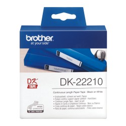Brother DK-22210 ruban d'étiquette Noir sur blanc | JDB-Info
