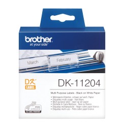 Brother DK-11204 - Rouleau d'étiquettes original – Noir sur | JDB-Info