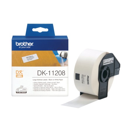 Brother DK-11208 - Rouleau d'étiquettes original – Noir sur | JDB-Info