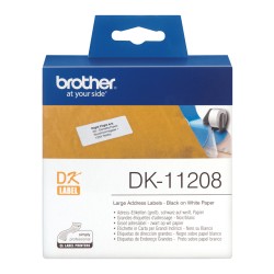 Brother DK-11208 - Rouleau d'étiquettes original – Noir sur | JDB-Info