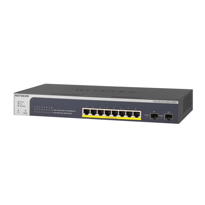 NETGEAR GS510TPP Géré L2/L3/L4 Gigabit Ethernet (10/100/100 | JDB-Info