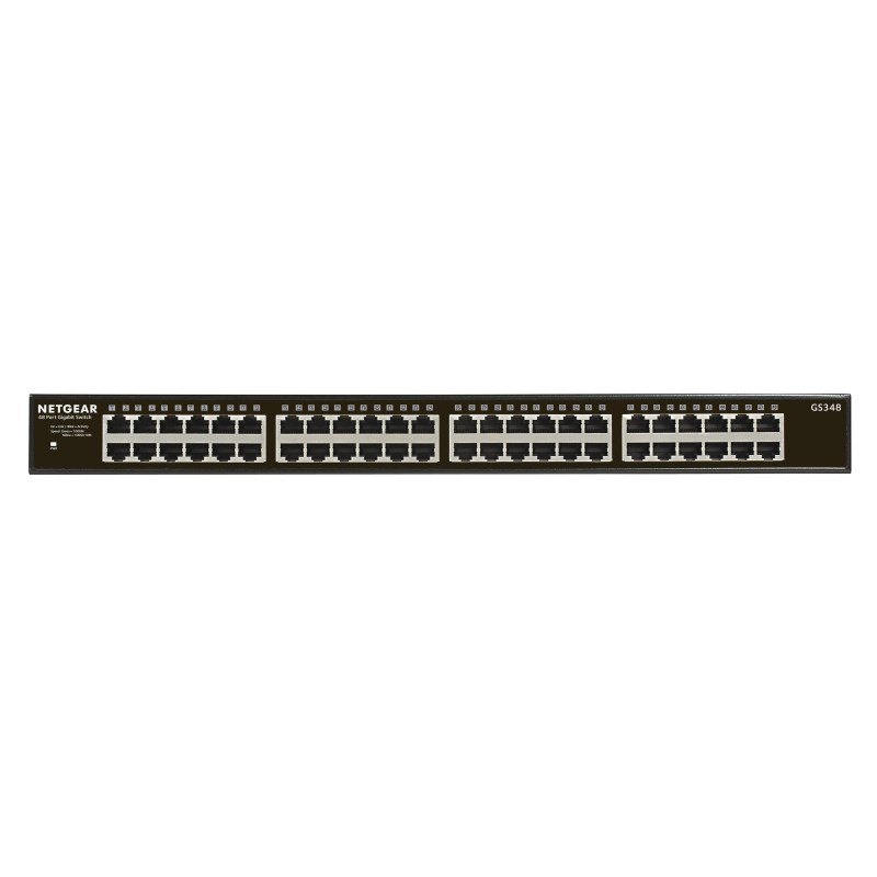 NETGEAR GS348 Non-géré Gigabit Ethernet (10/100/1000) 1U No | JDB-Info