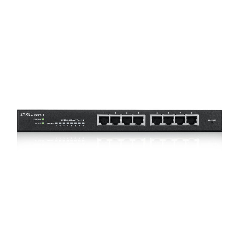Zyxel GS1915-8 Géré L2 Gigabit Ethernet (10/100/1000) Noir | JDB-Info