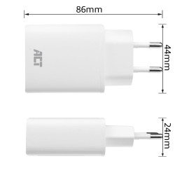 ACT Chargeur compact USB-C 20W pour charge rapide | JDB-Info
