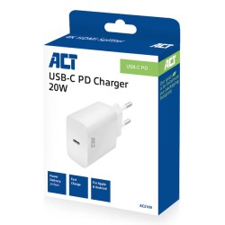 ACT Chargeur compact USB-C 20W pour charge rapide | JDB-Info