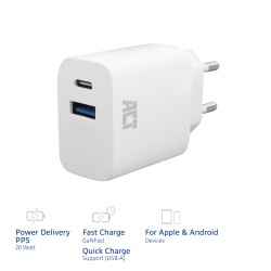ACT AC2122 chargeur d'appareils mobiles Universel Blanc Sec | JDB-Info