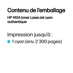 HP 410A toner LaserJet cyan authentique | JDB-Info