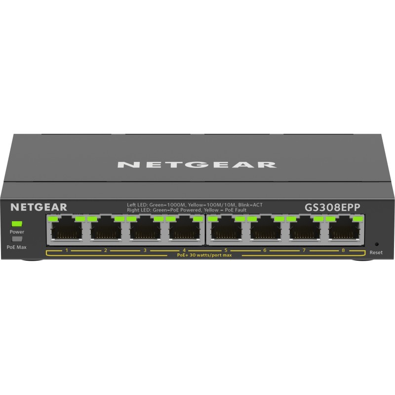 NETGEAR GS308EPP Géré L2/L3 Gigabit Ethernet (10/100/1000) | JDB-Info