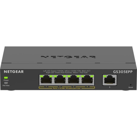 NETGEAR GS305EPP Géré L2/L3 Gigabit Ethernet (10/100/1000) | JDB-Info